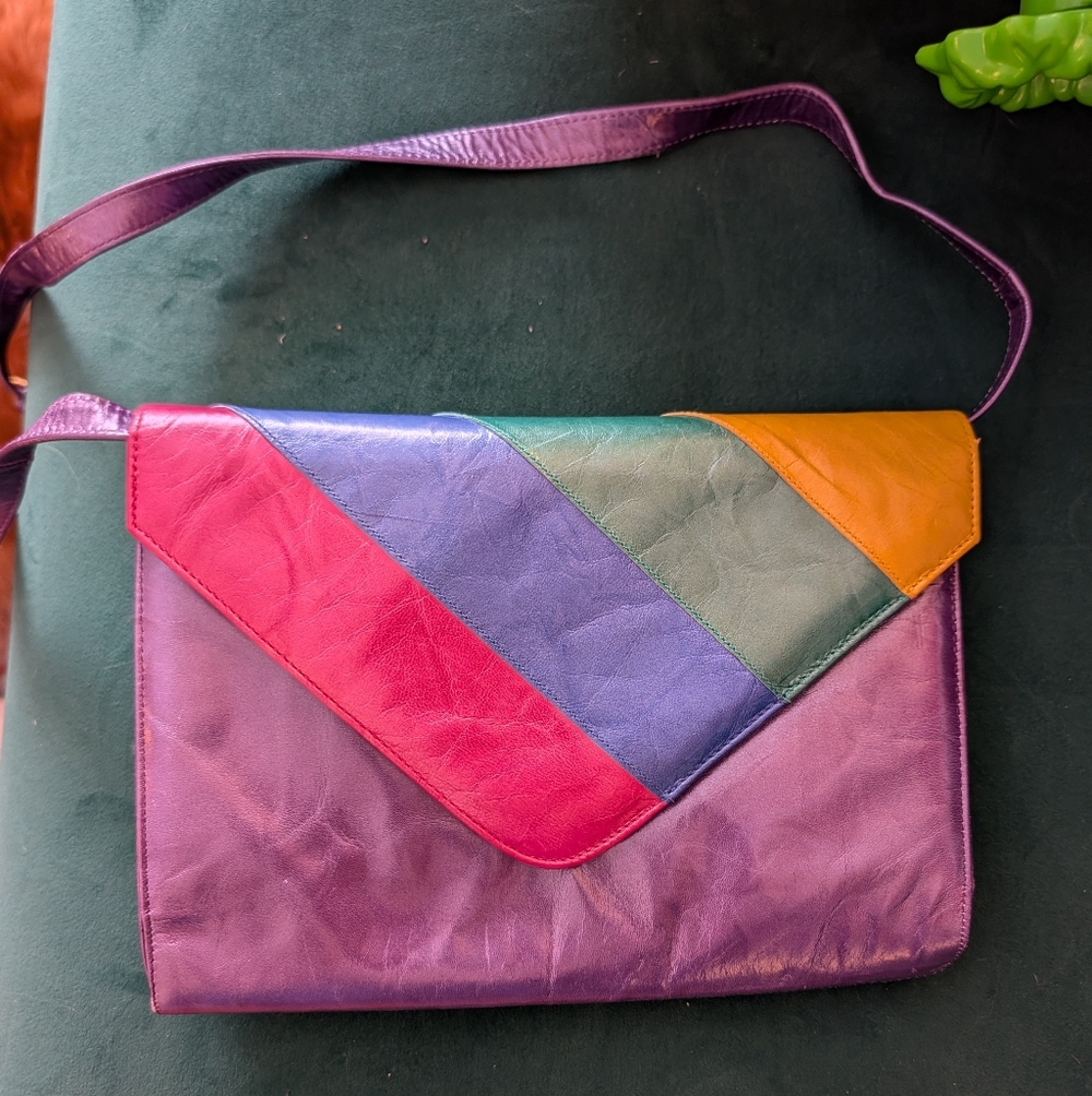 Colorful Leather Women's Bag